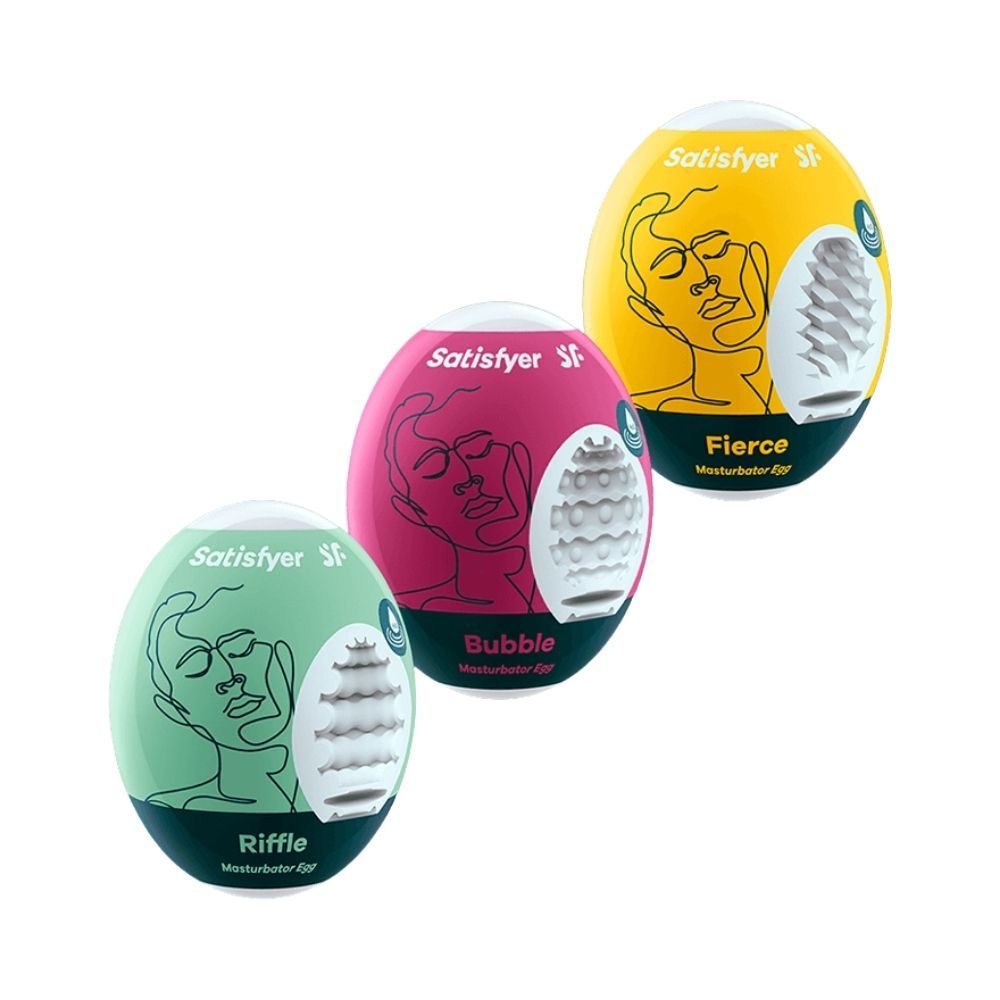 Masturbator Eggs   3 Pack fra Satisfyer