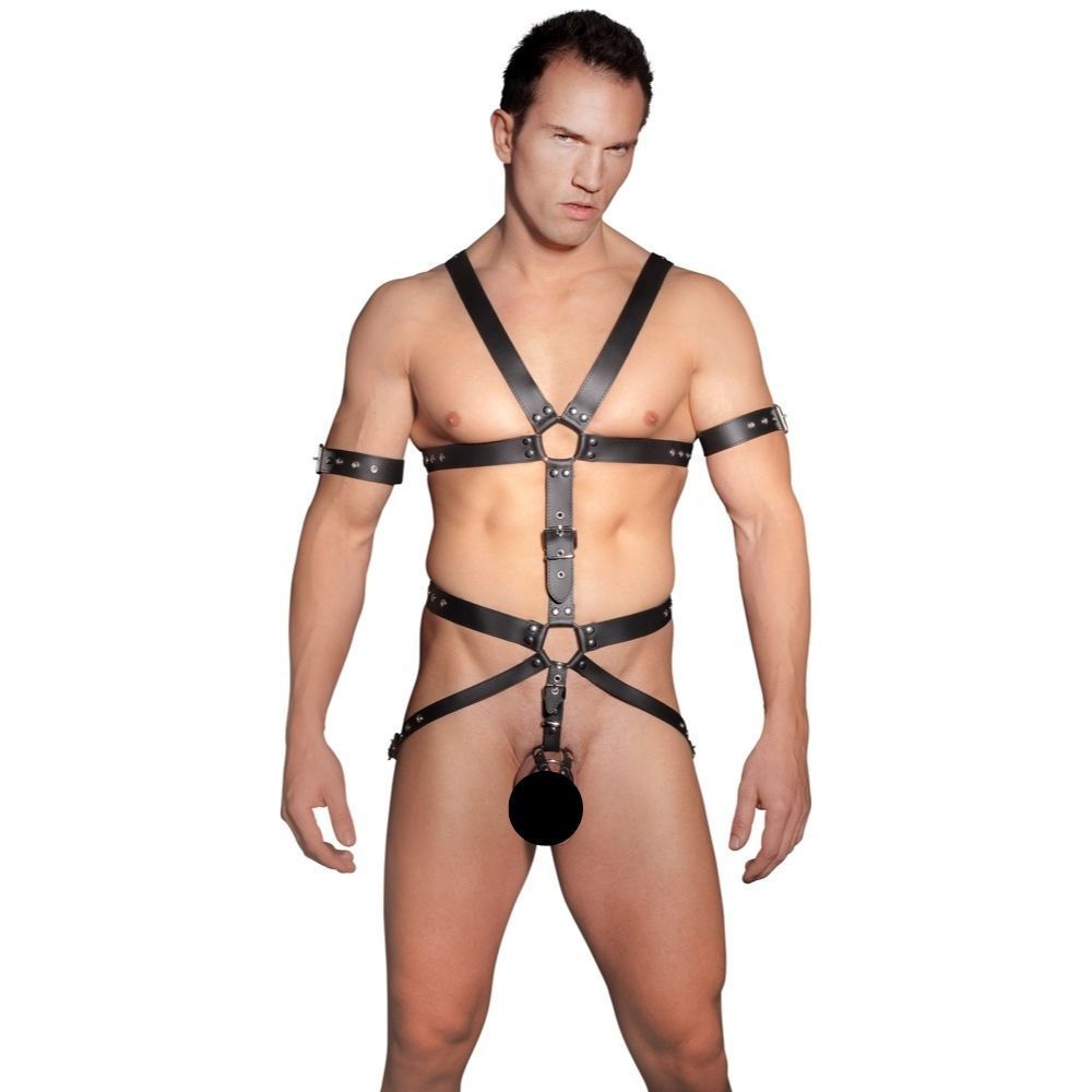 Læder Harness S M fra Zado
