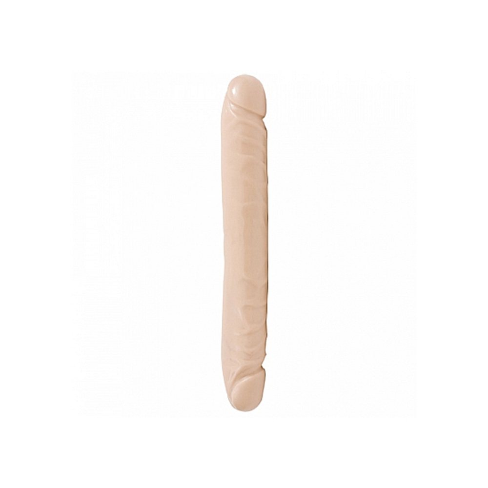 Double Header Dobbelt Dildo   Lys Hudfarve fra Doc Johnson