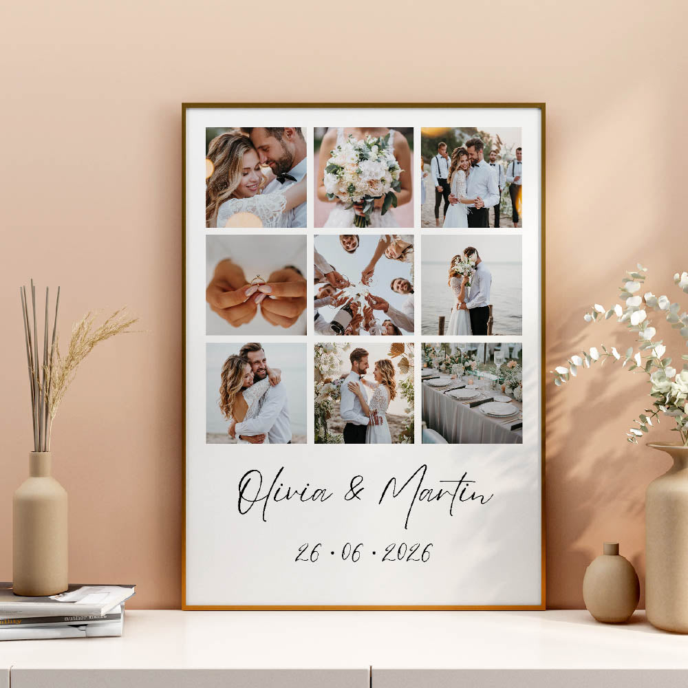 Collage Prints   9 Billeder   Med Tekst fra Dinfotobog.dk