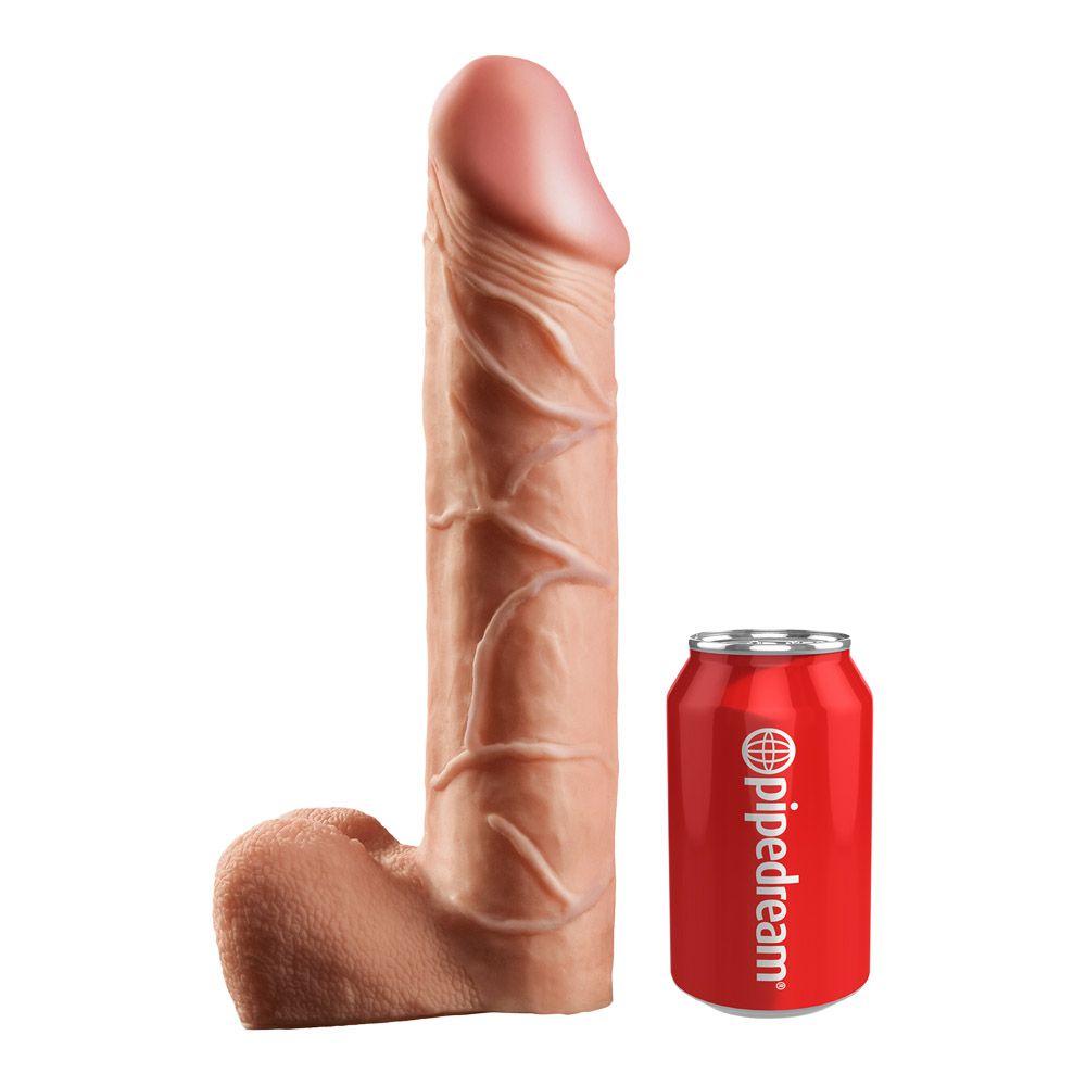 Hollow Strap On     Sele Sæt 30 Cm Lys Hudfarve fra King Cock