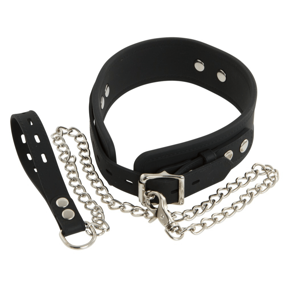 Silicone Collar With Leash    Silikone Halsbånd Med Line fra Bad Kitty
