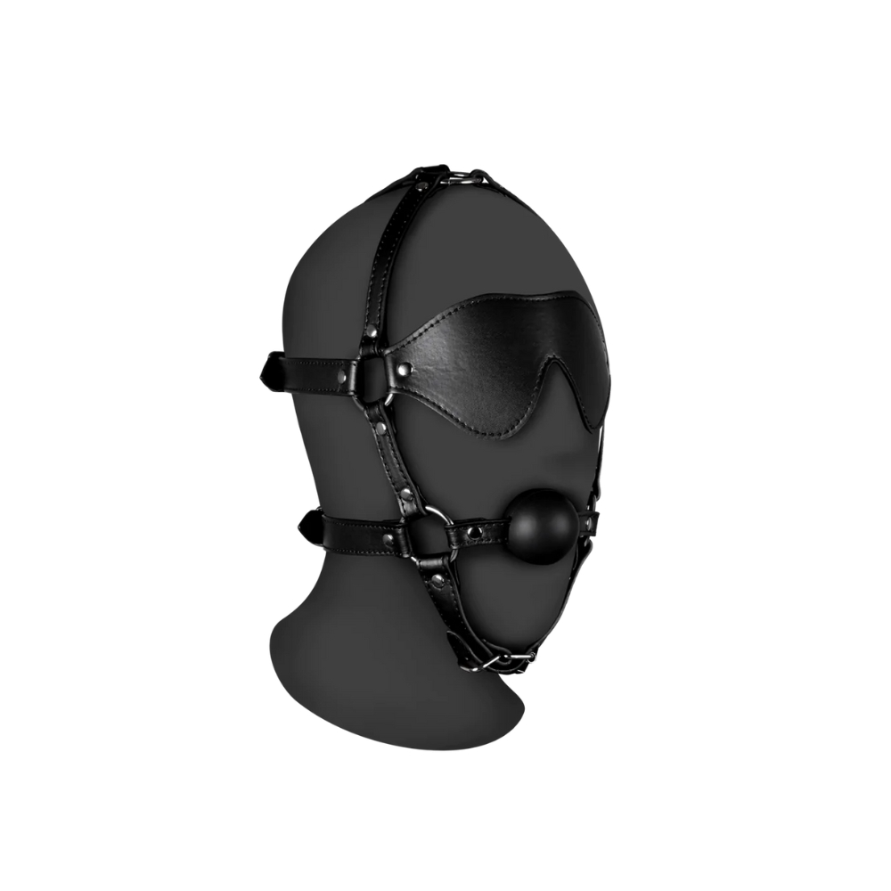 Blindfold Hovedsele Med Gag fra Ouch!