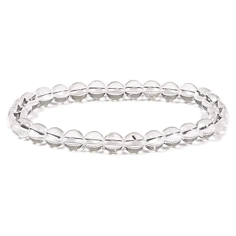 Armbånd Bjergkrystal   6mm fra Smykker I Klar Farve »