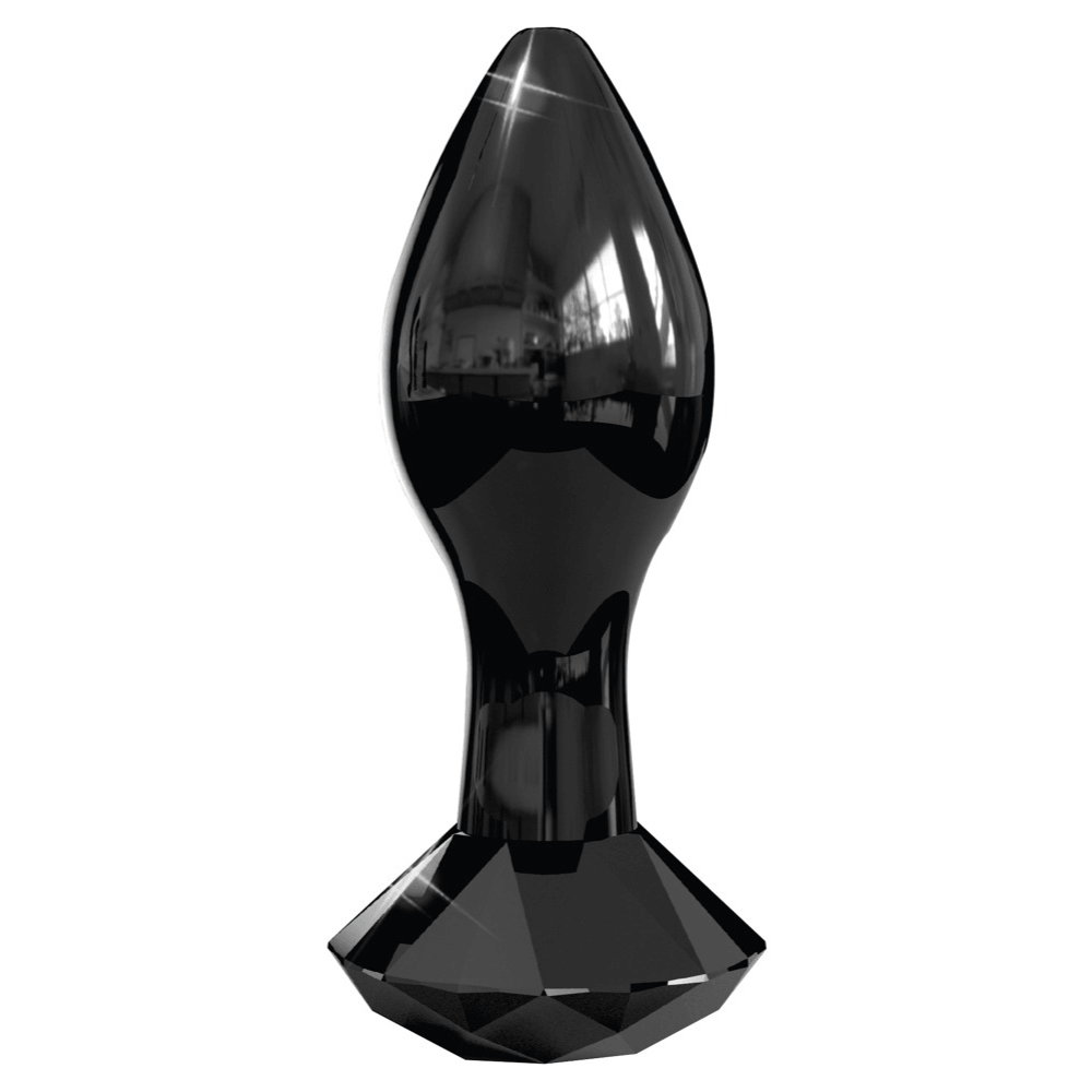 No. 78 Glas Analplug     Sort Diamantdesign fra Icicles