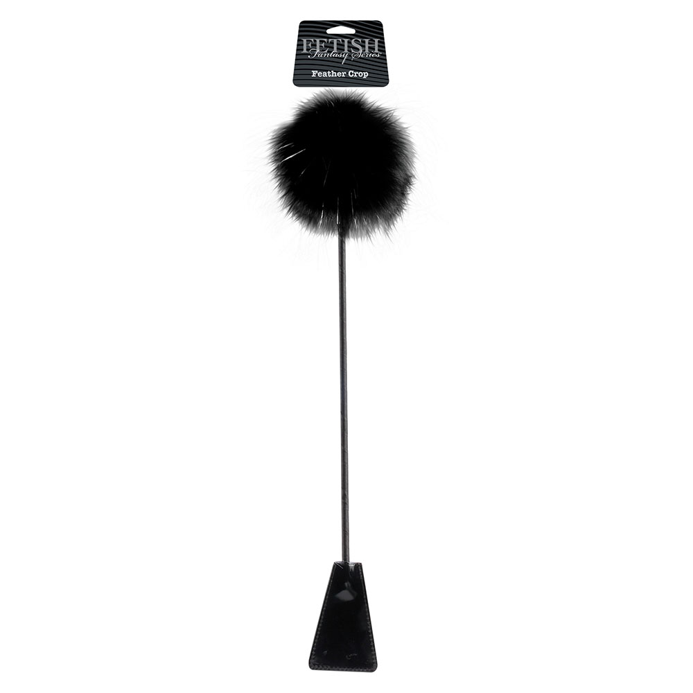 Feather Crop Sort fra Fetish Fantasy