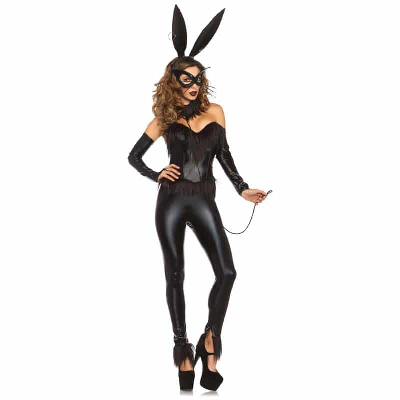 Bondage Bunny Kostume Sort   S fra Leg Avenue