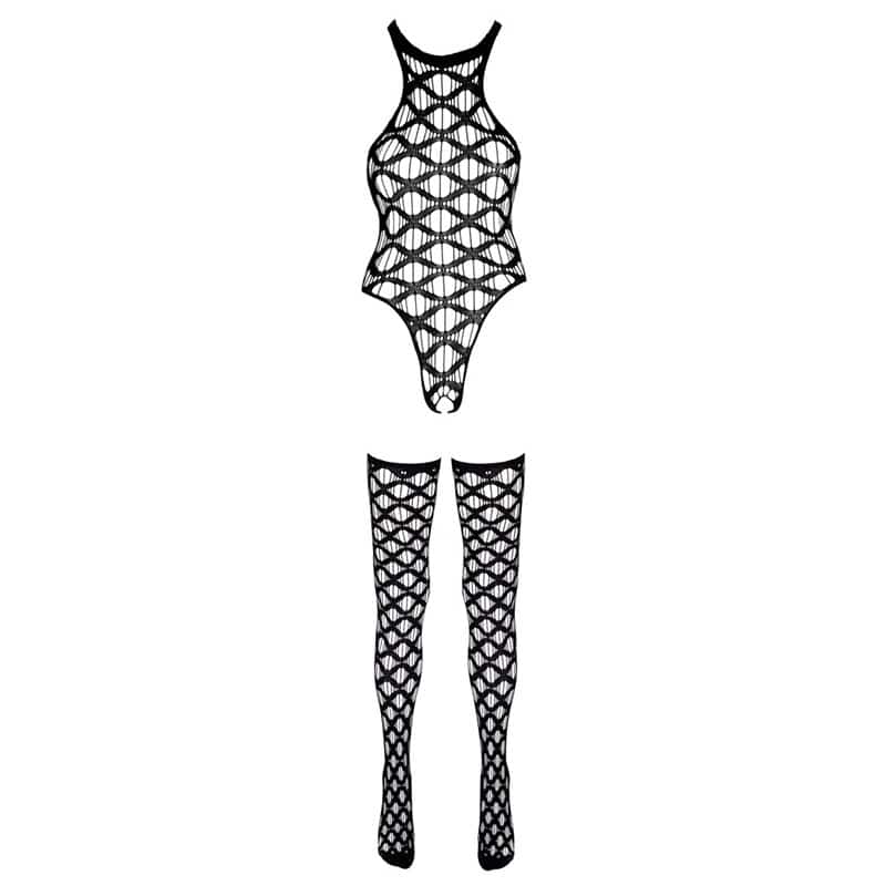Annabelle Bundløs Bodystocking Sort fra No:xqse