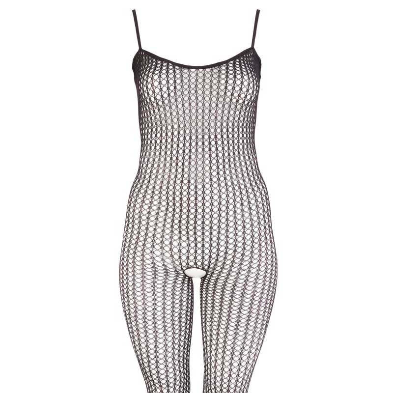 Ava Bundløs Net Catsuit Sort   M L fra No:xqse