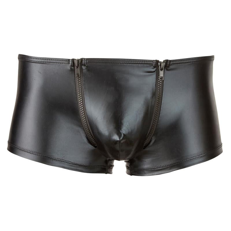 Nick Boxershorts Med Lynlås Sort   M fra Svenjoyment