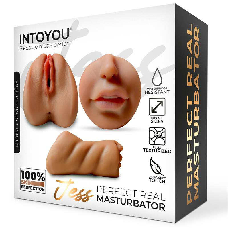 Jess, Super Realistic Vagina Masturbatur Med Anus & Mouth fra Intoyou